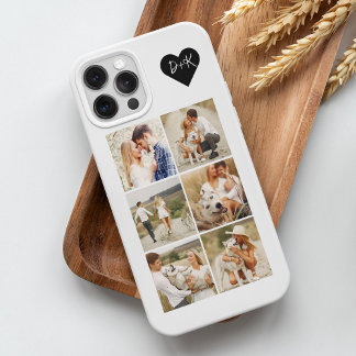 Monogrammed Gallery of 8 Personalized Photos iPhone 15 Pro Max Case