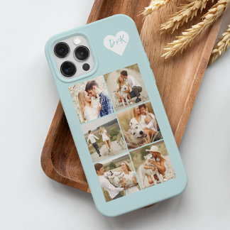 Monogrammed Gallery of 8 Personalized Photos iPhone 15 Pro Max Case