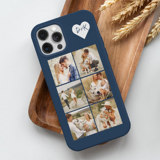 Monogrammed Gallery of 8 Personalized Photos iPhone 15 Pro Max Case