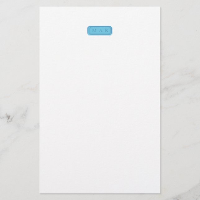 Monogrammed Gemstone Stationery (Front)