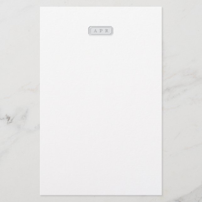 Monogrammed Gemstone Stationery (Front)