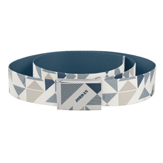 Monogrammed Geometric Shapes  Belt (Coil)