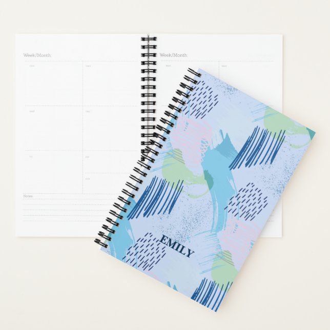 Monogrammed Geometric Spirals and Lines Planner (Display)