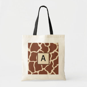 Monogrammed Giraffe Tote Bag