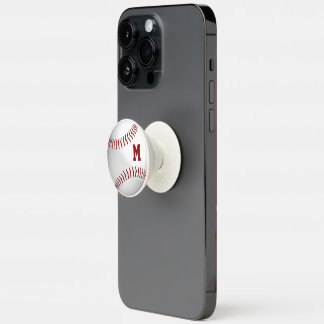 monogrammed girls boys baseball softball PopSocket