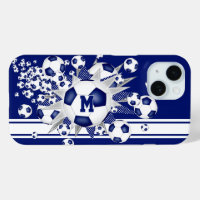 monogrammed girls soccer ball blowout blue 
