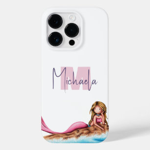 Monogrammed Girly Mermaid  Case-Mate iPhone 14 Pro Case