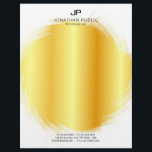 Monogrammed Glamour Template Faux Gold Elegant Letterhead<br><div class="desc">Monogrammed Glamour Template Faux Gold Elegant Modern Letterhead.</div>