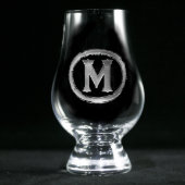 Monogrammed Glencairn Scotch Whiskey Glass (Front)