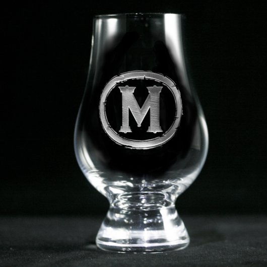 Monogrammed Glencairn Scotch Whiskey Glass (Front)