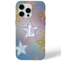 Monogrammed Glitter Stars