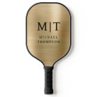 Monogrammed Gold Brushed Metallic Elegant Modern