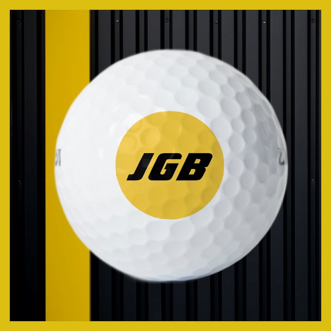 Monogrammed Golf Ball Choose Your Color Background (Creator Uploaded)