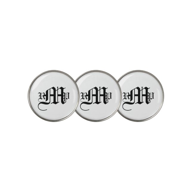 Monogrammed Golf Ball Marker Set (3 Up)