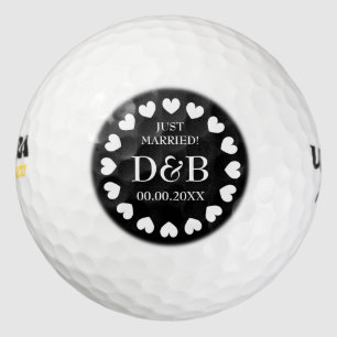 Monogrammed golf ball set wedding favor gift idea