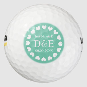 Monogrammed golf ball set wedding favor gift idea