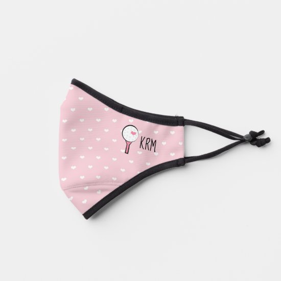 Monogrammed Golf Ball Tee Premium Face Mask