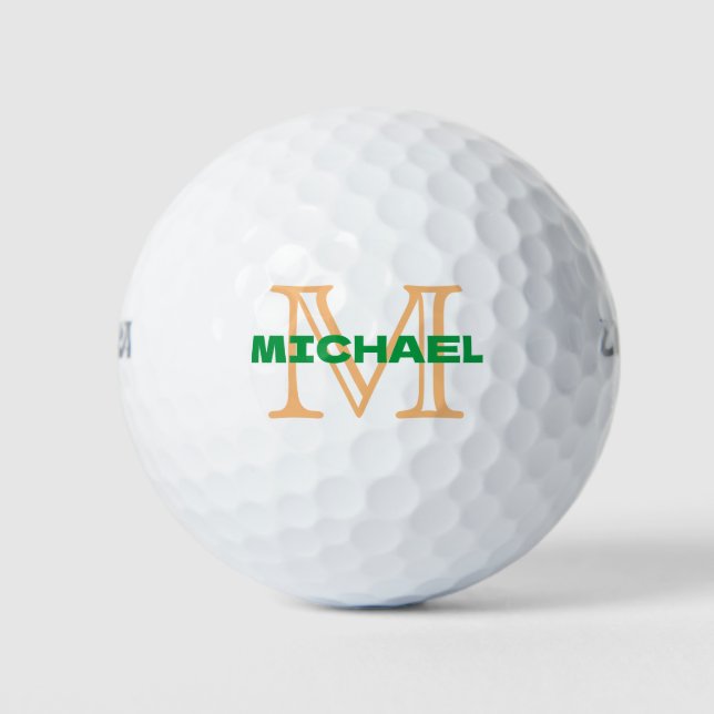 Monogrammed Golf Balls - Custom Name Brand Design (Front)