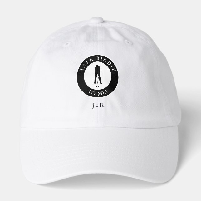 Monogrammed Golf Funny Golfer Saying Custom Dad Hat (Front)