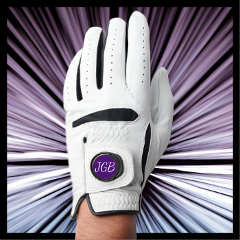 Monogrammed Golf Glove  Choose Background Color Golf Glove by SocolikCardShop at Zazzle