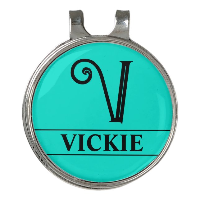 Monogrammed Golf Hat Clip Ball Marker (Front)