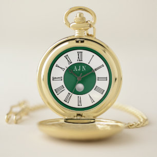 Monogrammed Golf Pocket Watch