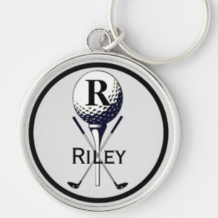 Monogrammed Golf Tee Keychain