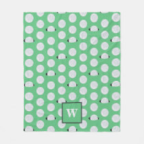 Monogrammed Golfer Hole In One Golf Balls Fleece Blanket