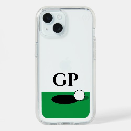 Monogrammed golfers SPECK Presidio iPhone 15 case