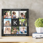 Monogrammed Graduation 8 Photo Collage Custom Canvas Print<br><div class="desc">Create your own unique graduation wrapped canvas with your name, initial, class year, college/uni name, an inspirational quote and 8 of your favorite photos. The photo template is set up for you to add 8 of your favorite pictures of you, your besties and reminders of fun times during your study...</div>