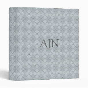 Monogrammed Gray Binder