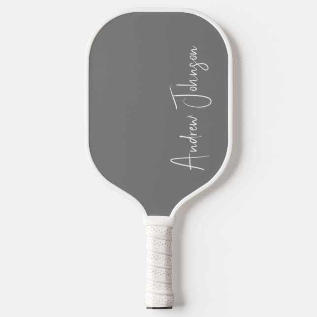 Monogrammed Gray Pickleball Paddle (Front)