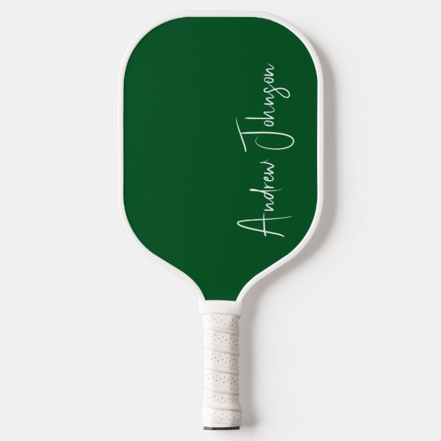 Monogrammed Green Pickleball Paddle (Front)