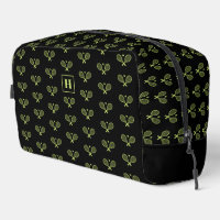 Monogrammed Green Tennis Racket Pattern