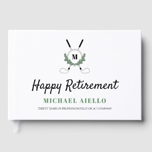 Monogrammed Greenery Golf Themed Retirement Party