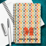 Monogrammed Groovy Mod Pattern Planner<br><div class="desc">This personalized planner features your monogram and first name in chic lettering on a background of a retro mod pattern in groovy colors. Ideal for yourself or a great gift for any occasion. MATCHING items in our collection.</div>