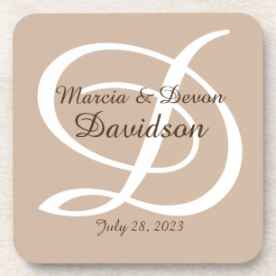 Monogrammed hard plastic coasters