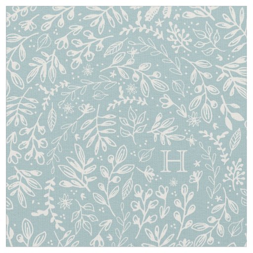 Monogrammed | Harvest Flowers Fabric
