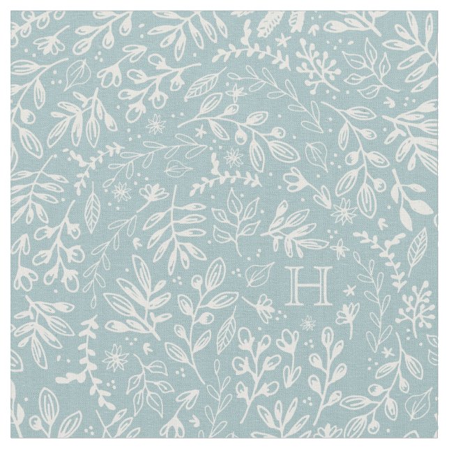 Monogrammed | Harvest Flowers Fabric (Close Up)