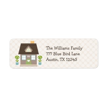 Monogrammed House Return Address Labels by OccasionInvitations at Zazzle