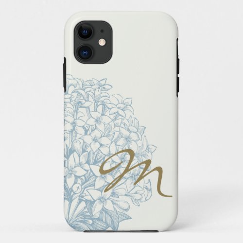 Monogrammed Hydrangea iPhone 11 Case