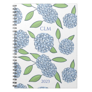 Monogrammed Hydrangea Take Note  Notebook