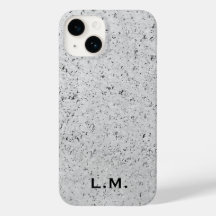 Monogrammed Illustrated Concrete iPhone Case