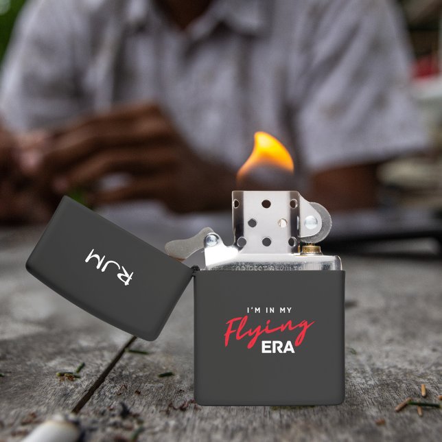 Monogrammed, I'm in My Flying Era, Minimalist Zippo Lighter (Creator Uploaded)