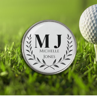 Monogrammed Initial Custom Gold Ball Marker