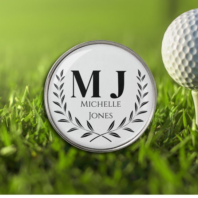 Monogrammed Initial Custom Gold Ball Marker (Monogram Golf Ball Marker Gift)