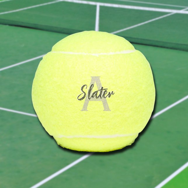 Monogrammed Initial Custom Tennis Ball Gift (Monogrammed Tennis Ball)