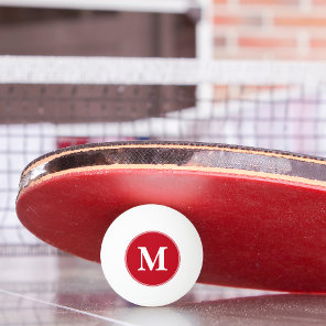 Monogrammed Initial Player Coach Table Tennis Beer Ping Pong Ball
