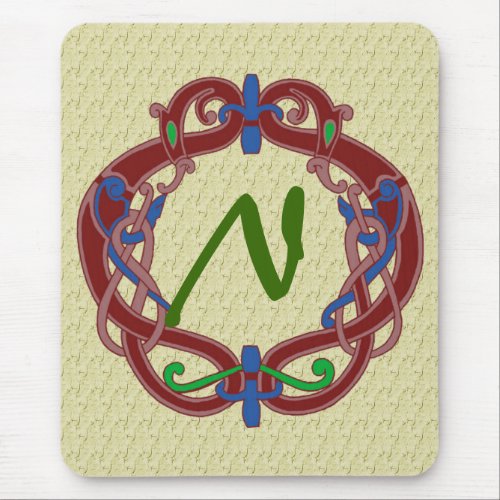 Monogrammed Initials Celtic Design Mousepad