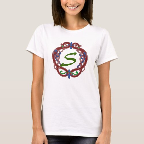 Monogrammed Initials Celtic Design T Shirt